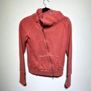 Trendy LORNA JANE ACTIVE WEAR Zip-Up Hoodie - Stylish Coral Color